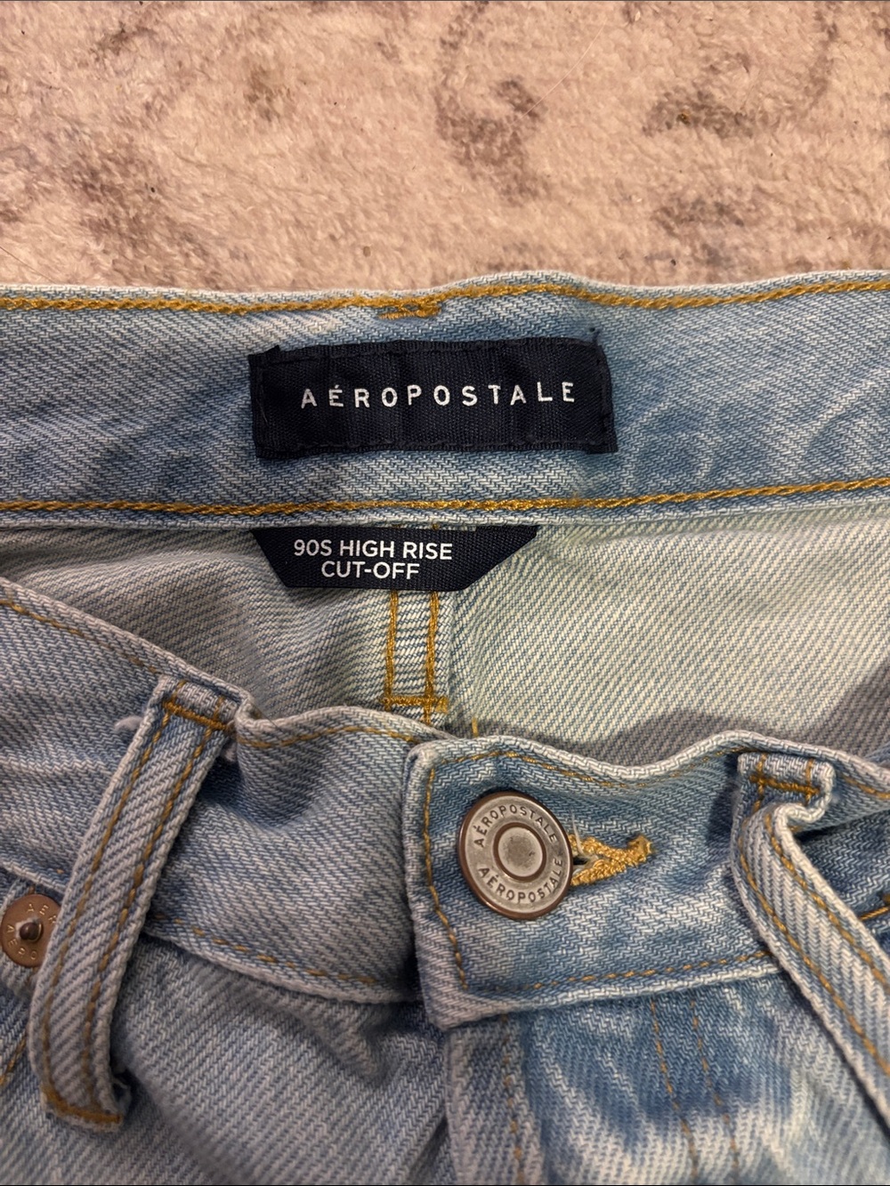 Aeropostale Light Wash Ripped Denim Shorts - Picture 2 of 3